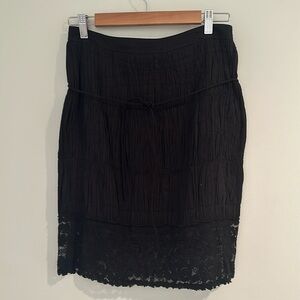 NWOT Diesel Black Gold  Skirt. Lined. Tie around the waist. Side buttons. Sz 27